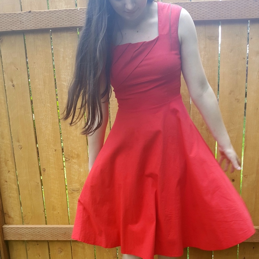 Fit and Flare Red Dress